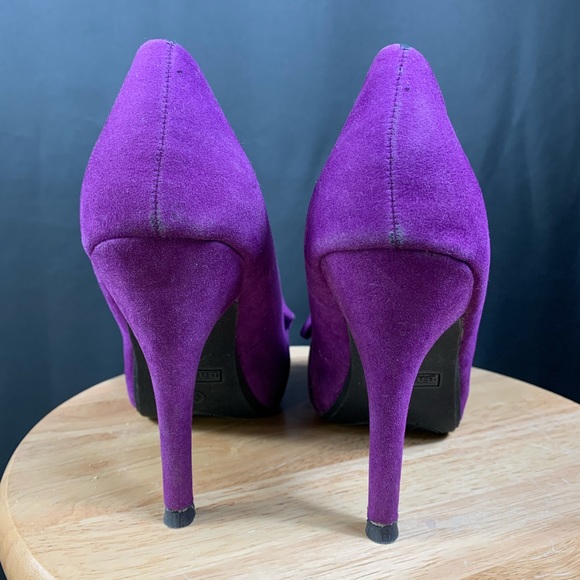Bamboo Olisa-02 Suede Purple Pumps Size 8-1/2 - Picture 2 of 6